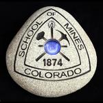 This stone/design is not for sale.  It carries the registered trademark of Colorado School of Mines.  This firestone was created as a personal gift for a CSM Alum and family member.  It is shown here solely to demonstrate production abilities.  We will not produde or sell any trademarked items.