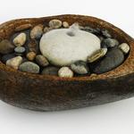 River boulder fountain.  14"x9"x5"